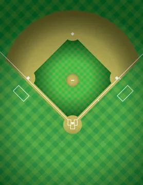 Baseball field illustration Stock Illustration