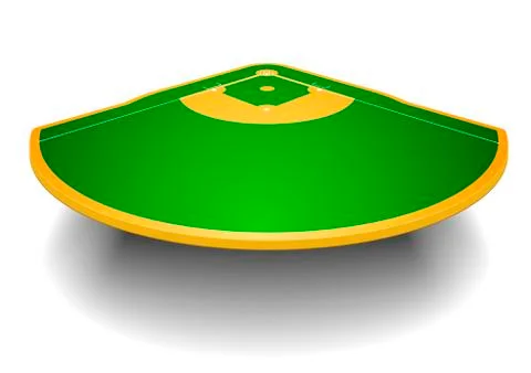 Baseball field with perspective Illustrazione stock