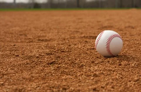 Baseball on the field Stock Photos
