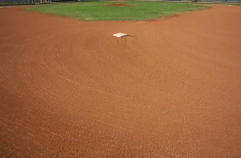 Baseball field from second base Stock Photos