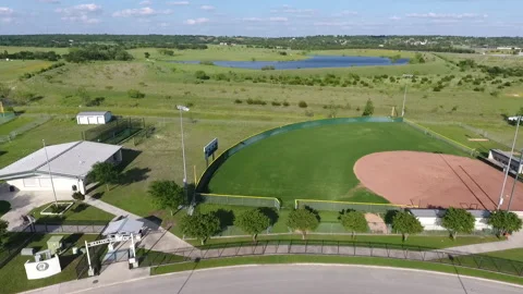 Baseball Field Tilting Flyover Stock Footage 145562139