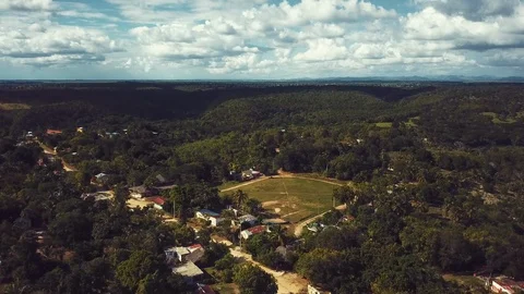 Baseball field on a tropical town Video stock 100755480