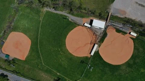 Baseball Fields aerial photo Stock Photos
