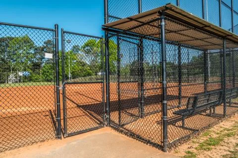 Baseball fields locked up Coronavirus Stock Photos