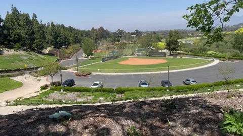 Baseball Fields Parking Lot Pan Stock Footage 239754884