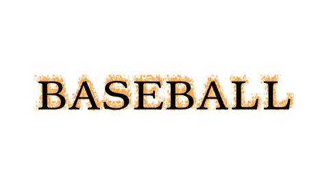 Baseball fire text effect white isolated background Stock Footage 138072192