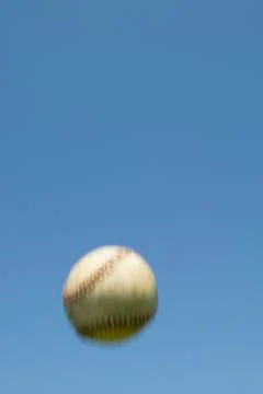 Baseball in flight Foto stock