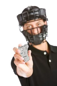Baseball: focus on umpire counter Stock Photos