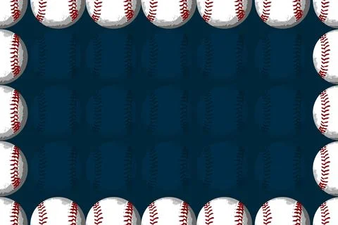Baseball frame boarder illustration drawing sports card background recreation Stock Illustration