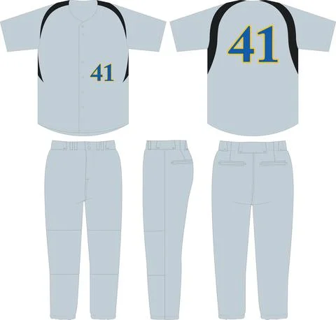 Baseball Full Button Jersey Mock ups Vectors Stock Illustration