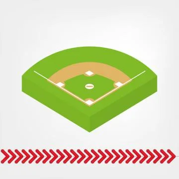 Baseball game field Illustrazione stock
