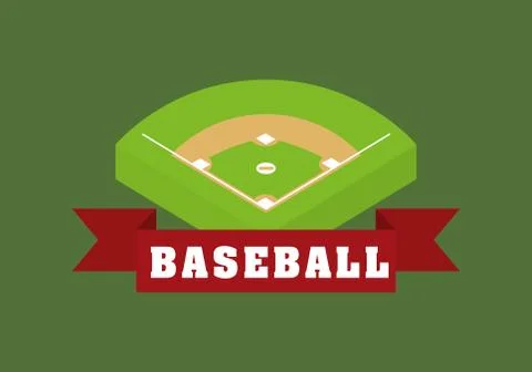 Baseball game field Stock Illustration