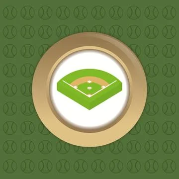 Baseball game field Illustrazione stock