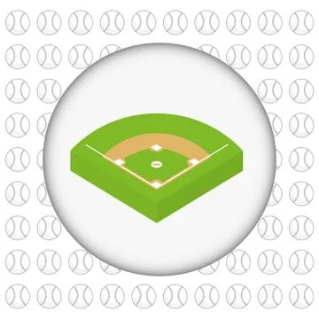 Baseball game field Stock Illustration