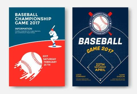 Baseball game poster Stock Illustration