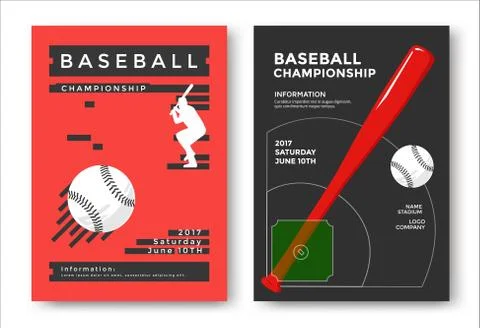 Baseball game poster Stock Illustration