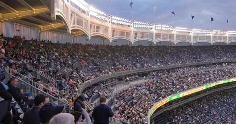 Side View of Yankee Stadium Entrance - D, Stock Video