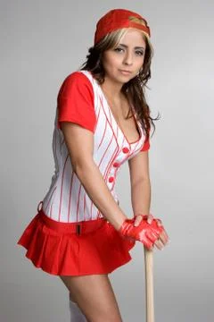 Baseball girl Stock Photos