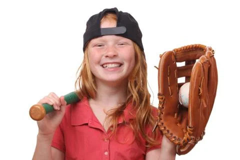 Baseball girl Stock Photos