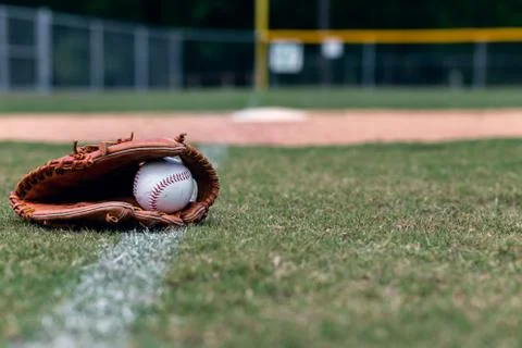 Baseball glove background Stock Photos