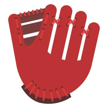 Baseball glove flat clipart vector illustration Stock Illustration