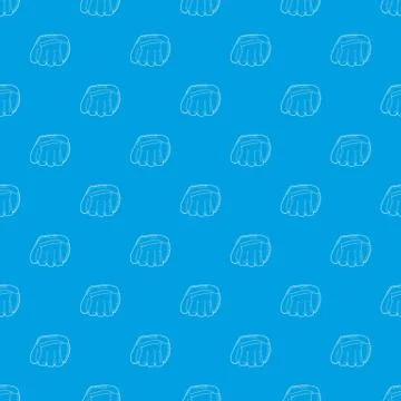 Baseball glove pattern vector seamless blue イラスト素材