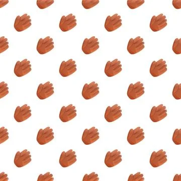Baseball glove seamless pattern on white background イラスト素材