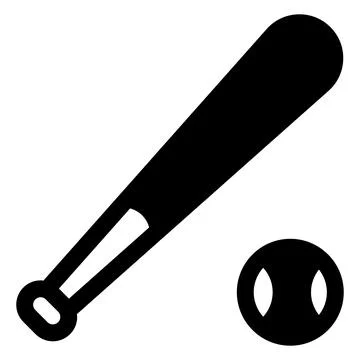Baseball glyph icon vector illustration isolated on white background Stock Illustration