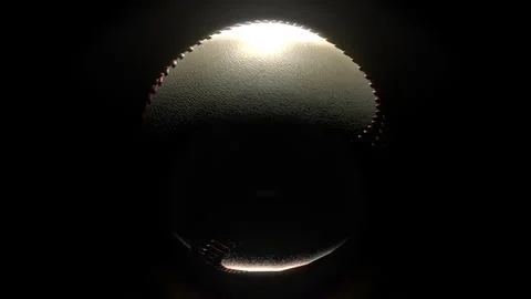 Baseball Graphic in epic lighting on Black Stock Footage 260436144