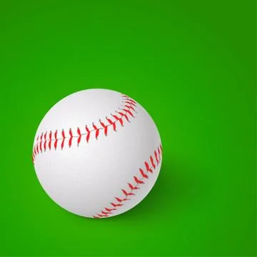 Baseball on green Stock Illustration