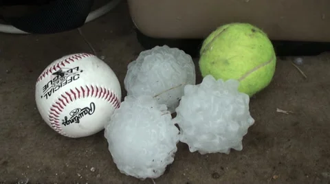 Baseball Hail Stock Footage 54745080