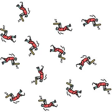 Baseball handicapped athlete vector seamless pattern Stockillustratie