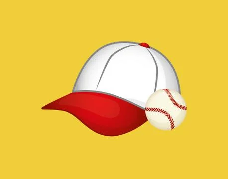 Baseball hat ball Illustrazione stock