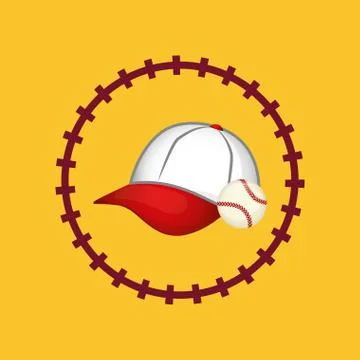 Baseball hat ball Illustrazione stock