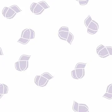 Baseball hat cap glyph seamless pattern Illustrazione stock