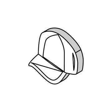 Baseball hat cap isometric icon vector illustration イラスト素材