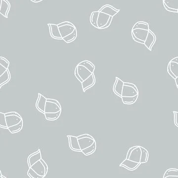 Baseball hat cap line seamless pattern Stockillustratie