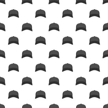 Baseball hat in front pattern seamless Stock Illustration