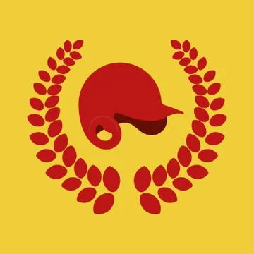 Baseball hat wreath Illustrazione stock