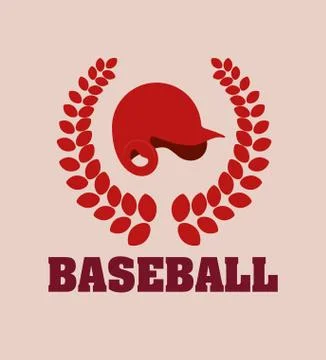 Baseball hat wreath 스톡 일러스트