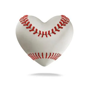 Baseball heart Illustrazione stock