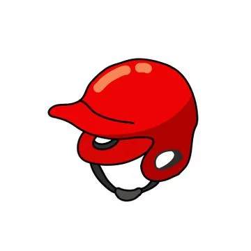Baseball helmet doodle icon, vector illustration Illustrazione stock
