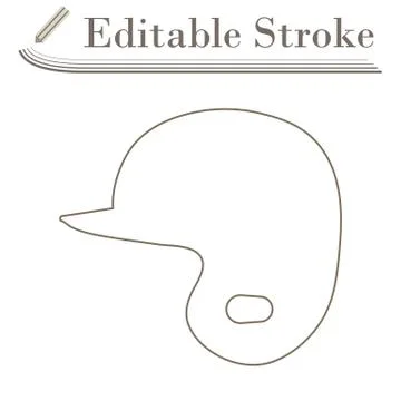 Baseball Helmet Icon Stock Illustration
