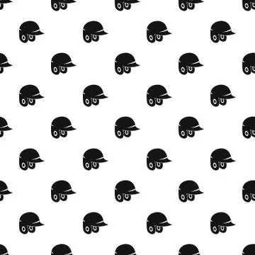 Baseball helmet pattern vector Illustrazione stock