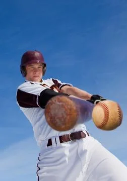 Baseball hit Stock Photos