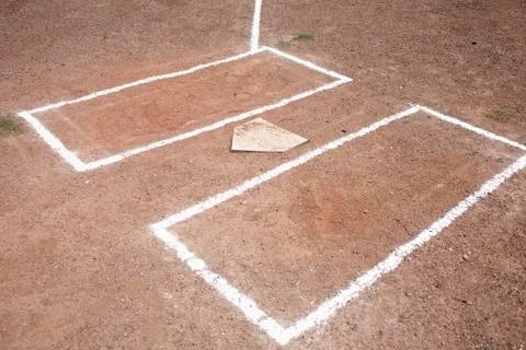 Baseball home plate Stock Photos