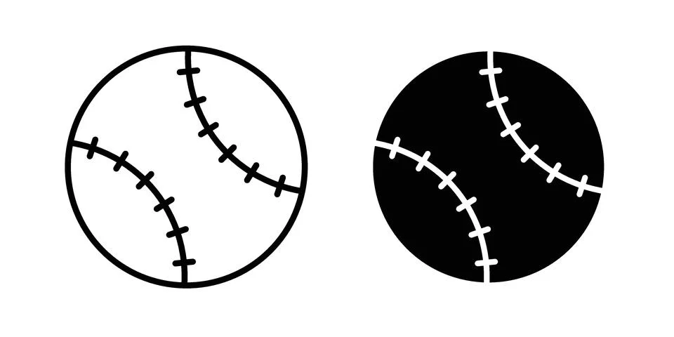 Baseball icon concept logo design collection Stock Illustration