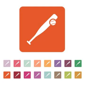 Baseball icon. Game symbol. Flat Stock Illustration