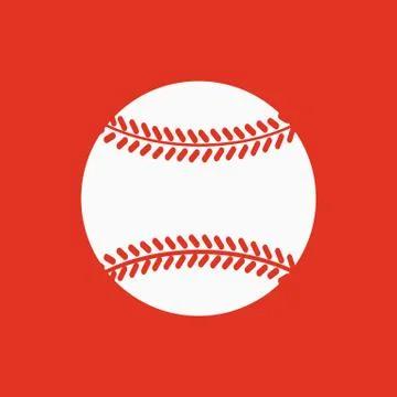 The baseball icon. Game symbol. Flat Stock Illustration