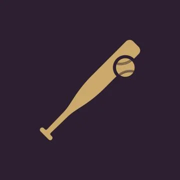 Baseball icon. Game symbol. Flat Stock Illustration